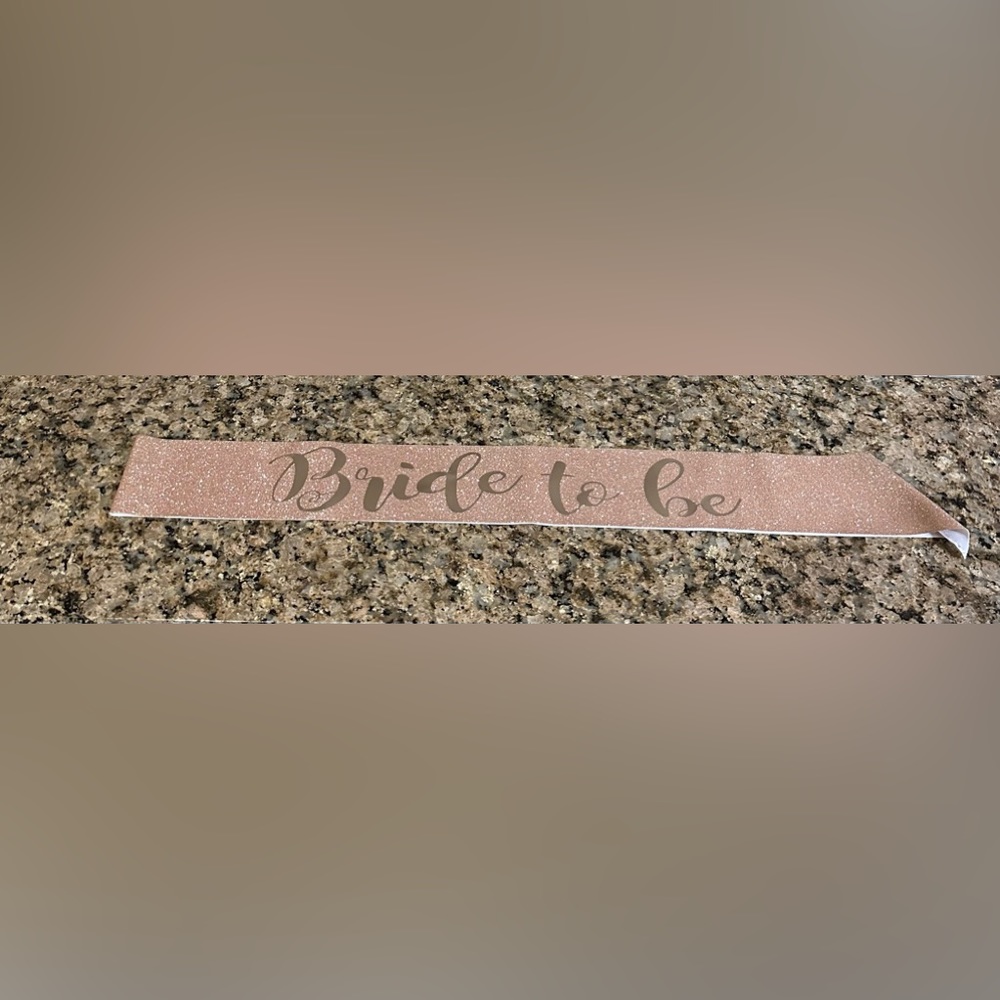 Glitter Rose Gold Bride to Be Sash - Bride Tribe Bachelorette Sash